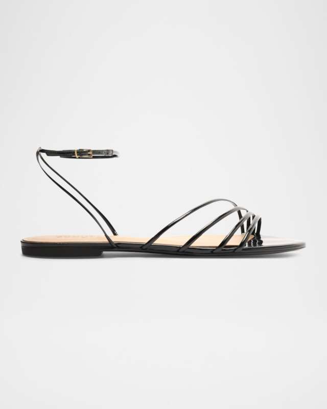 Inez Strappy Leather Flat Sandals